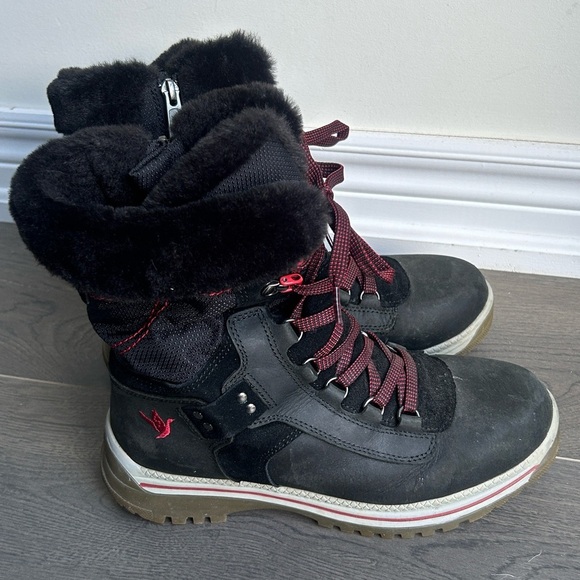 Santana Canada Mio Leather Insulated Waterproof Black Winter Boots Women’s Sz. 8 - Picture 12 of 17